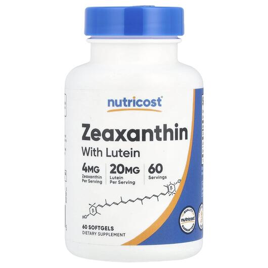 Основне фото товара Nutricost, Zeaxanthin with Lutein, Лютеїн, 60 капсул