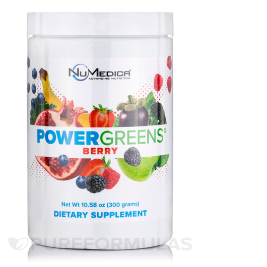 Основне фото товара NuMedica, Power Greens Berry, Суперфуд, 300 г