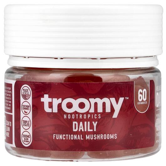 Основне фото товара Daily Functional Mushrooms Gummies Strawberry Mango, Гриби, 60 та