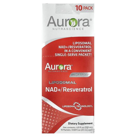 Основное фото товара Никотинамид НАД+, Mega-Pack+ Liposomal NAD+ / Resveratrol, 10 шт