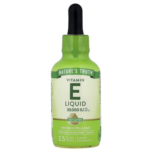 Основне фото товара Nature's Truth, Vitamin E Liquid, Вітамін E Токофероли, 74 м