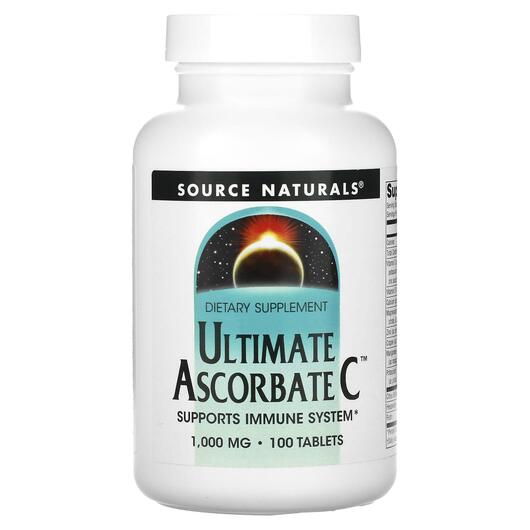 Основне фото товара Ultimate Ascorbate C 1000 mg, Вітамін C, 100 таблеток