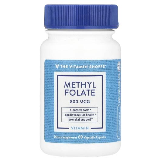 Основне фото товара TheVitaminShoppe, Methyl Folate 800 mcg, Метилфолат, 60 капсул