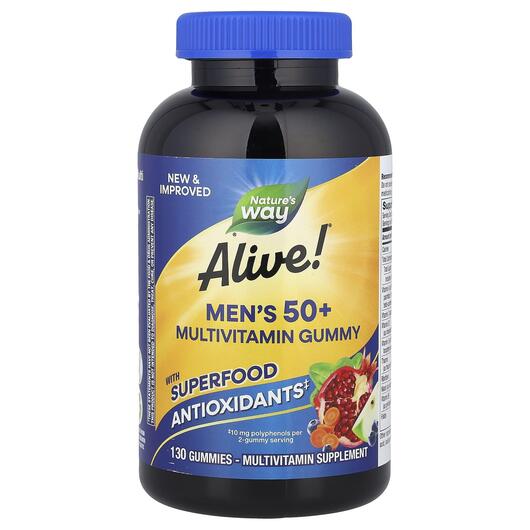 Основное фото товара Alive! Men's 50+ Multivitamin, Витамины для мужчин 50+, 130 