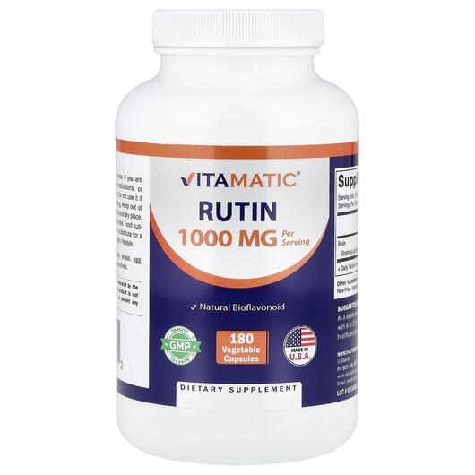 Основне фото товара Vitamatic, Rutin 1000 mg, Рутин, 180 капсул