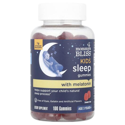 Основне фото товара Kids Sleep Gummies With Melatonin Ages 3 Years+, Мелатонін, 100 т