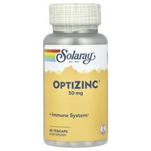 Цинк 30 мг OptiZinc 30 mg Solaray 60 капсул
