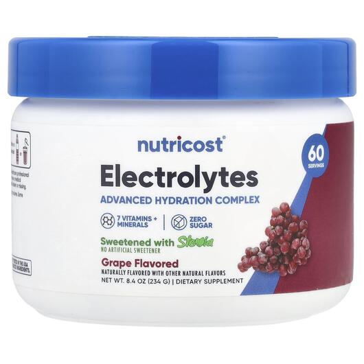 Основне фото товара Electrolytes Advanced Hydration Complex Grape, Електроліти, 234 г