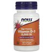 Фото товару NOW, Vitamin D3 5000 IU, Вітамін D3 5000 МО, 120 капсул