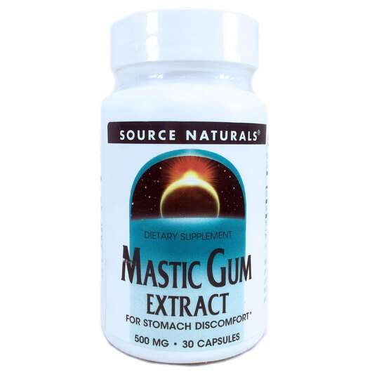Основне фото товара Source Naturals, Mastic Gum Extract 500 mg, Мастикова смола 50...