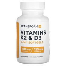 Вітаміни Vitamins K2 & D3 TransformHQ 120 капсул