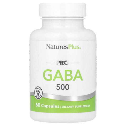 Основне фото товара Natures Plus, PRO GABA 500 mg, ГАМК, 60 капсул