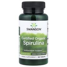 Certified Organic Spirulina 500 mg Спирулина Swanson