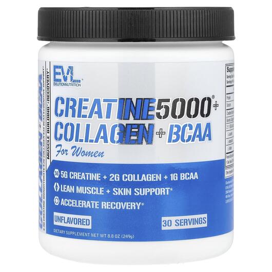 Основне фото товара Creatine5000 Plus Collagen + BCAA For Women Unflavored, Колаген, 