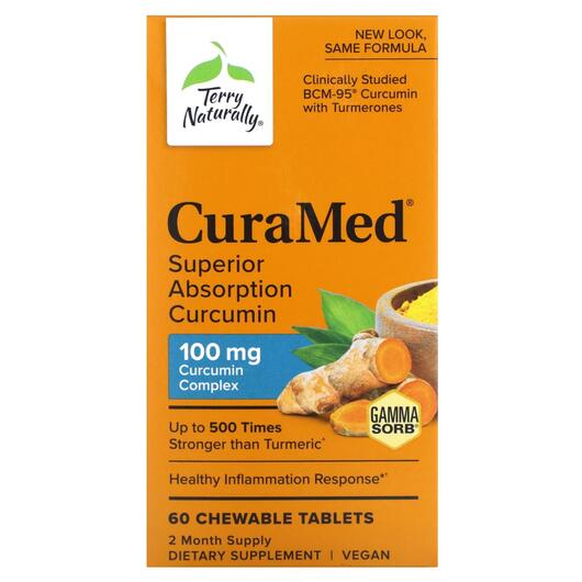Основное фото товара CuraMed Superior Absorption Curcumin 100 mg, Куркумин, 60 таблето