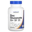 Nutricost, Zinc Gluconate 50 mg, Глюконат цинку, 120 капсул