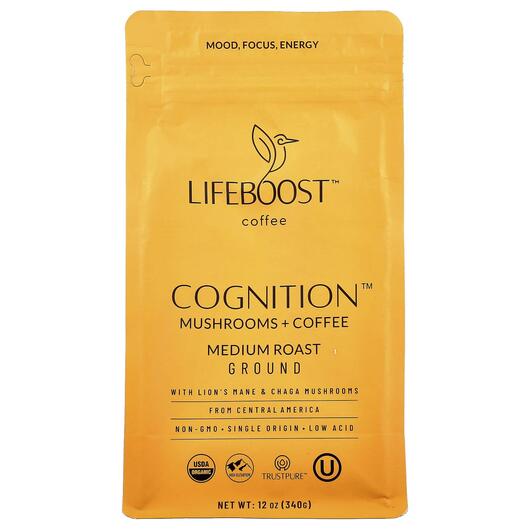 Основне фото товара Cognition Mushrooms + Coffee Ground Medium Roast, Гриби, 340 г