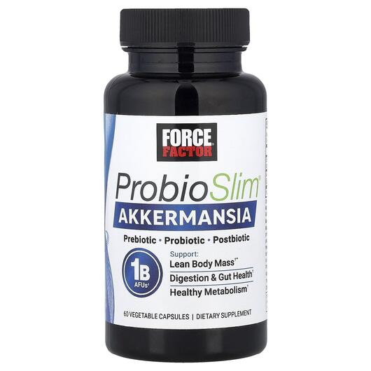 Основне фото товара Force Factor, ProbioSlim Akkermansia, Аккермансія, 60 капсул