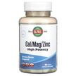 Фото товару KAL, Cal/Mag/Zinc High Potency, Цинк, 100 таблеток