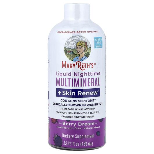 Основне фото товара Liquid Nighttime Multimineral + Skin Renew, Шкіра нігті волосся, 