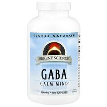 ГАМК 750 мг GABA Calm Mind Source Naturals