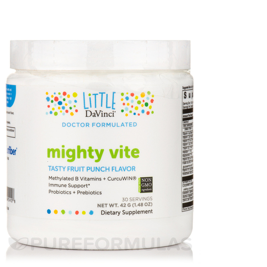 Основне фото товара Mighty Vite Fruit Punch Flavor, Вітаміни для дітей, 42 г