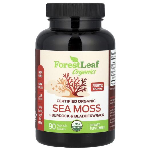 Основне фото товара Certified Organic Sea Moss + Burdock, Ірландський морський мох, 9