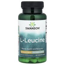 L-Лейцин L-Leucine 500 mg Swanson 60 капсул