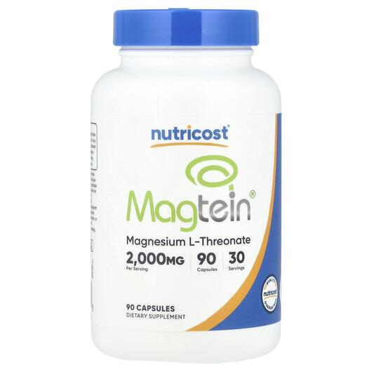 Основне фото товара Magtein Magnesium L-Threonate 2000 mg, Магній Треонат, 90 капсул