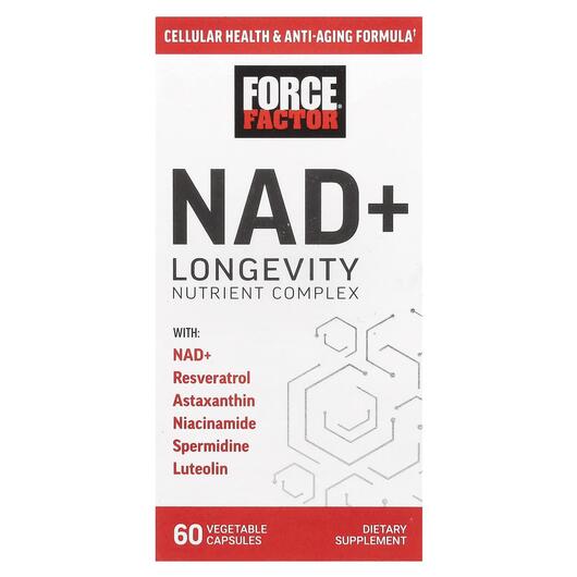 Основне фото товара NAD+ Longevity Nutrient Complex, Нікотинамід НАД+, 60 капсул