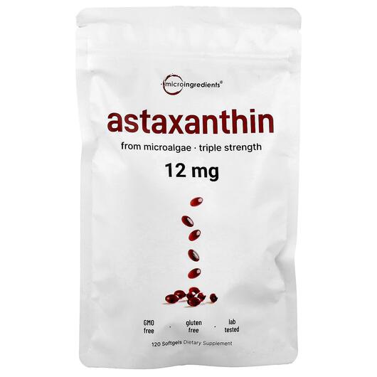 Основне фото товара Micro Ingredients, Astaxanthin 12 mg, Астаксантин, 120 капсул