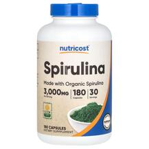 Спіруліна Spirulina 3000 mg Nutricost 180 капсул