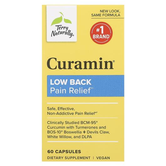 Основне фото товара Curamin Low Back Pain Relief, Куркумін, 60 капсул
