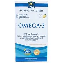 Nordic Naturals, Omega-3 690 mg, Омега-3 Лимон, 180 капсул