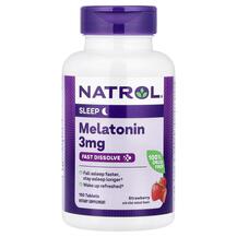 Melatonin Fast Dissolve Strawberry 3 mg Мелатонин Natrol