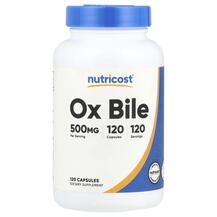 Ox Bile 500 mg Бычья желчь Nutricost 120 капсул