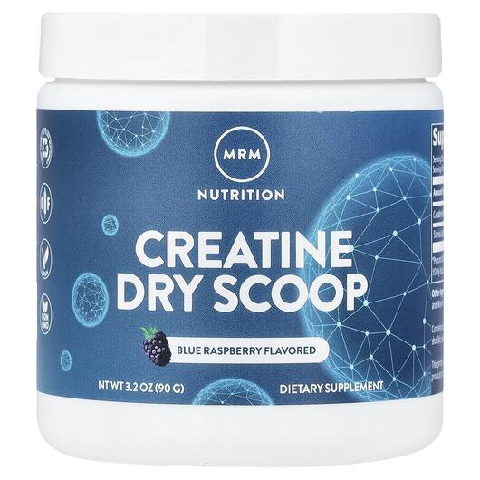 Основне фото товара MRM, Creatine Dry Scoop Blue Raspberry, Креатин, 90 г