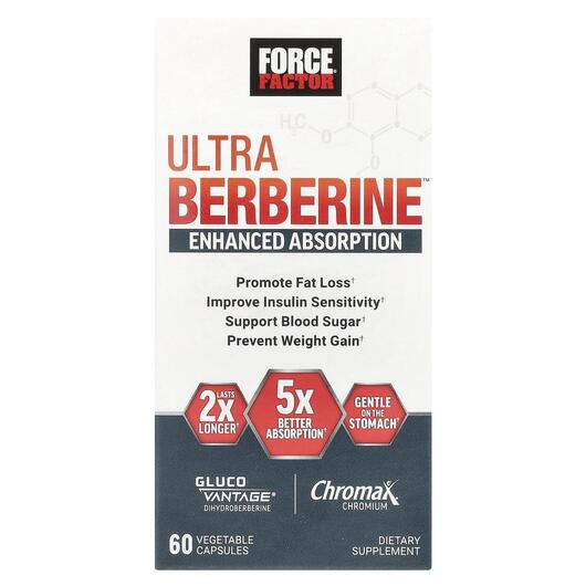 Основное фото товара Force Factor, Берберин, Ultra Berberine, 60 капсул