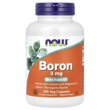 Бор 3 мг Boron 3 mg NOW 250 капсул