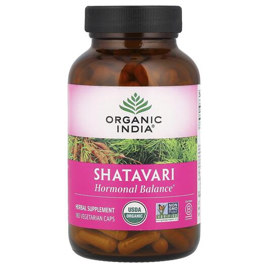 Основне фото товара Organic India, Shatavari 800 mg, Шатаварі, 180 капсул