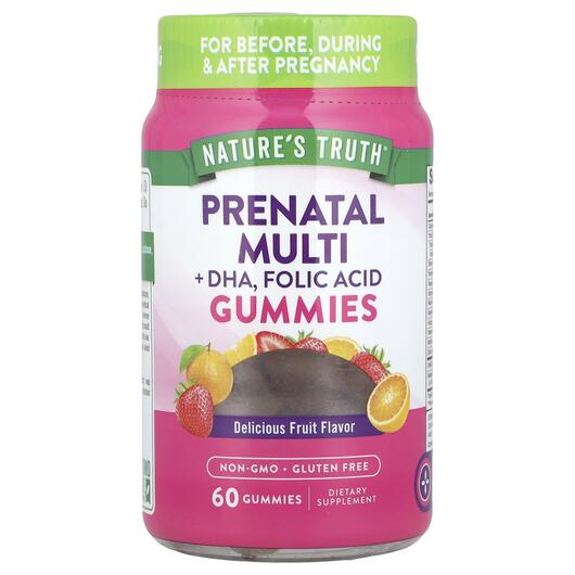 Основне фото товара Prenatal Multi + DHA Folic Acid, Вітаміни для вагітних, 60 таблет