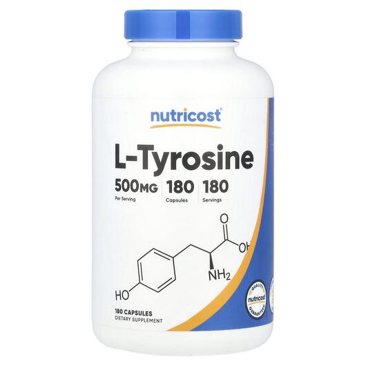 Основное фото товара Nutricost, L-Тирозин, L-Tyrosine 500 mg, 180 капсул