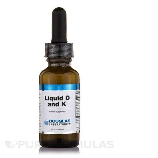 Основное фото товара Douglas Laboratories, Жидкий Витамин D3, Liquid D and K, 30 мл