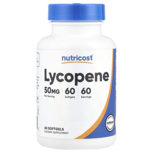Основное фото товара Nutricost, Ликопин, Lycopene 50 mg, 60 капсул