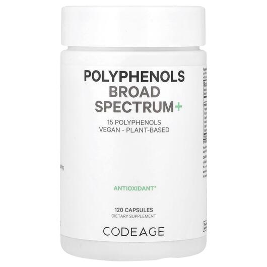 Основное фото товара CodeAge, Травяные добавки, Polyphenols Broad Spectrum, 120 капсул