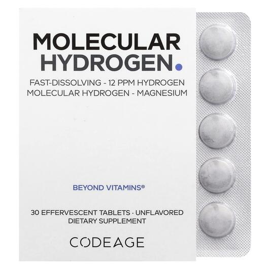 Основне фото товара Molecular Hydrogen Unflavored, Молекулярний водень, 30 таблеток