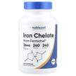 Фото товара Nutricost, Железо, Iron Chelate From Ferrochel 36 mg, 240 капсул