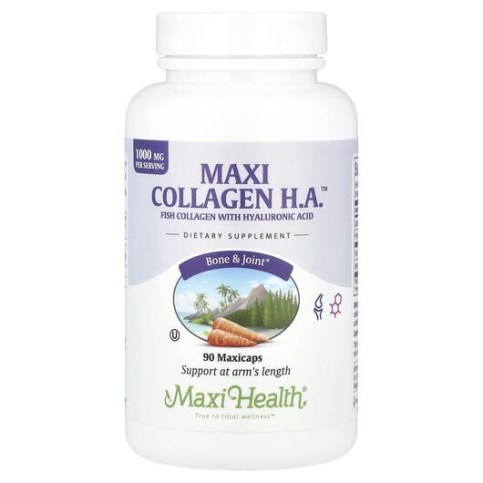 Основне фото товара Maxi Health, Maxi Collagen H.A. 1000 mg, Колаген, 90 капсул