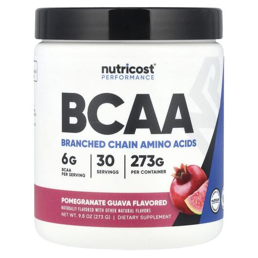 Основне фото товара Nutricost, Performance BCAA Pomegranate Guava, БЦАА, 273 г