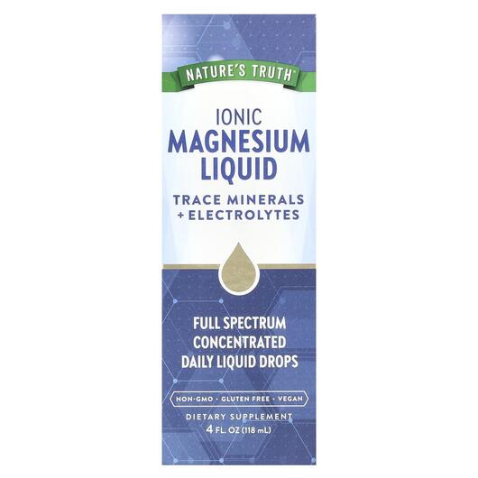 Основне фото товара Nature's Truth, Ionic Magnesium Liquid Unflavored, Магній, 1